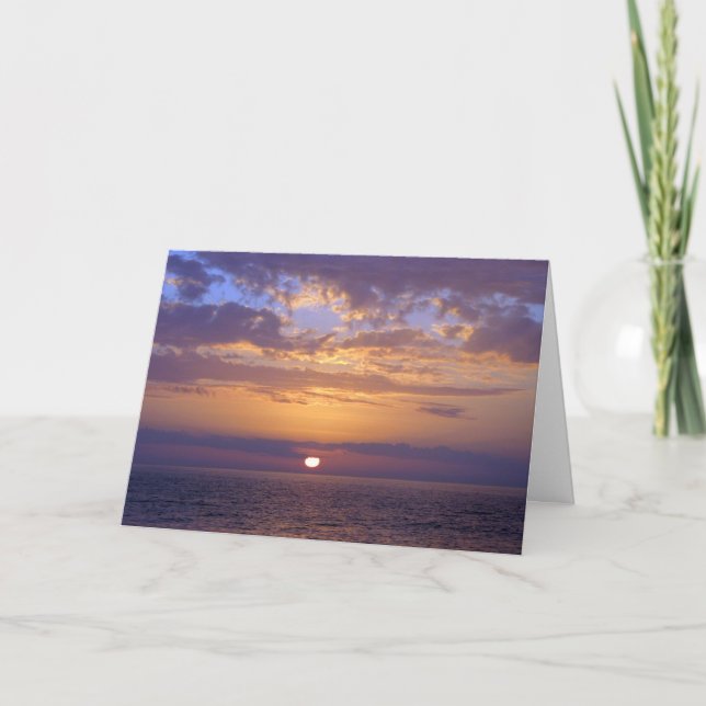 Condolence Sympathy Purple Sunset Card (Front)