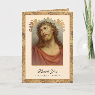 Condolence Sympathy Thank You Catholic Jesus Card