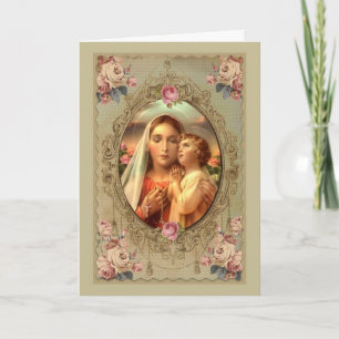 Condolence Sympathy Thank You Virgin Mary Jesus Card