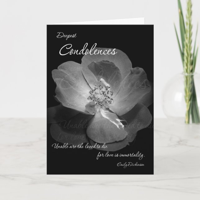 Condolences - Immortality Card (Front)