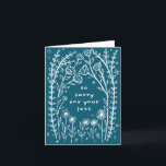 Condolences Sorry Wildflower Floral Sketch Doodle  Card<br><div class="desc">Sweet drawing of wildflower vines to send someone condolences. Click "personalise" to edit the text and "edit using design tool" to adjust the fonts, colours and placements. You can change the background colour too or check my shop for more colour options. Customise with your own text. Also available as digital...</div>