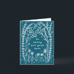 Condolences Sorry Wildflower Floral Sketch Doodle  Card<br><div class="desc">Sweet drawing of wildflower vines to send someone condolences. Click "personalise" to edit the text and "edit using design tool" to adjust the fonts, colours and placements. You can change the background colour too or check my shop for more colour options. Customise with your own text. Also available as digital...</div>