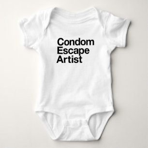 Condom Escape Artist Humourous Baby Design Bodysuit