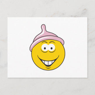 Condom Face Postcard
