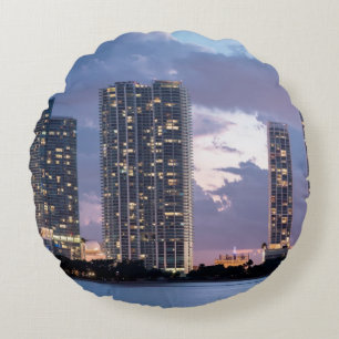 Condominium towers at the waterfront in Miami Round Cushion