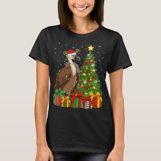 Condor Bird Lover Xmas Holiday Santa Condor Christ T-Shirt (Front)