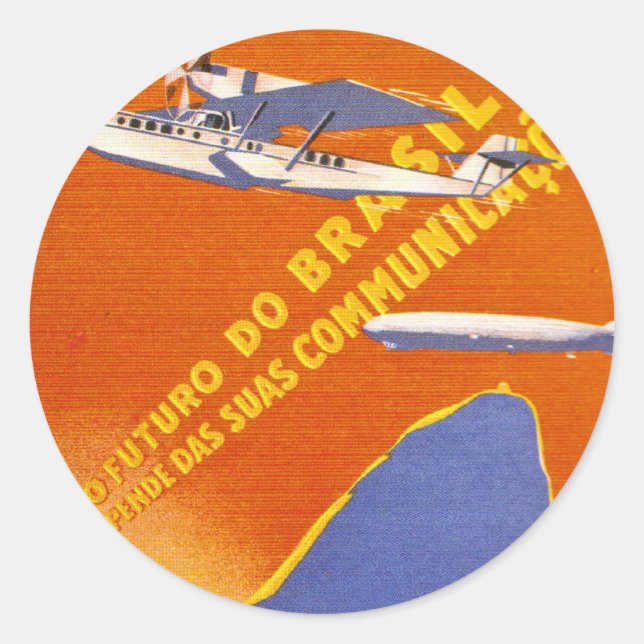 Condor ~ Brazillian Air Service Classic Round Sticker (Front)