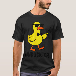 Conducktor Funny Duck Music Pun Orchestra Design T-Shirt