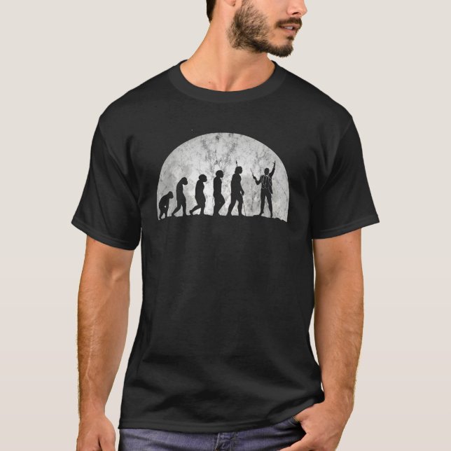 Conductor Evolution Evolution Of Man Music Orchest T-Shirt (Front)