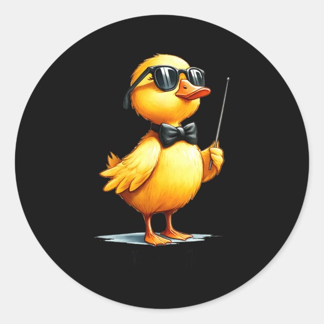 Conductor, Funny Duck Quote  Classic Round Sticker (Front)