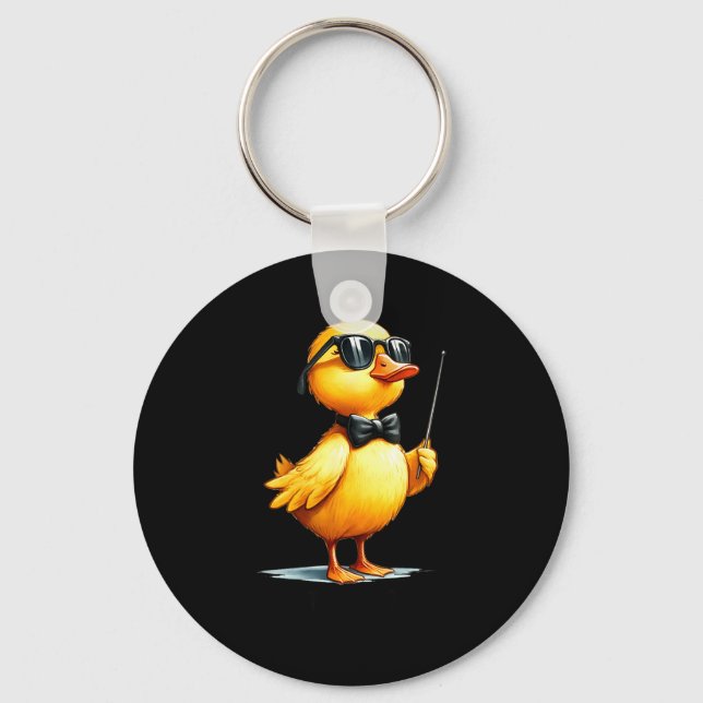 Conductor, Funny Duck Quote  Key Ring (Front)