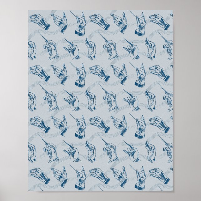 Conductor (pattern in grey and indigo) poster (Front)