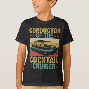 Conductor Tail Cruiser Boating Captain Pontoon Boa T-Shirt