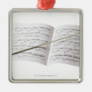 Conductor's Baton Metal Tree Decoration