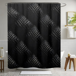 Cone Design Black Shower Curtain