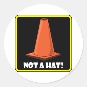 CONE HAT 1a Classic Round Sticker