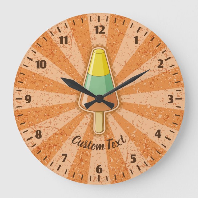 Cone Shaped Sorbet Stick Large Clock (Front)
