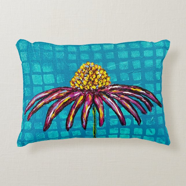 Coneflower accent pillow (Front)