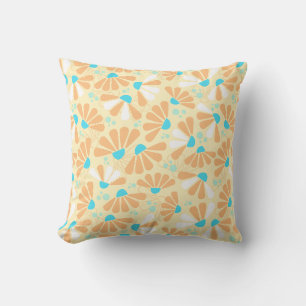 Coneflower Confetti on Eggshell Cushion