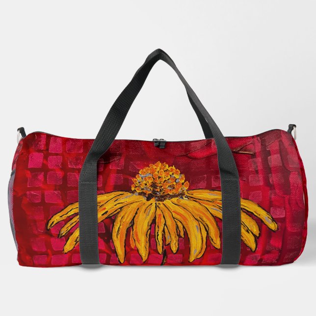 Coneflower Duffle Bag Red (Back)