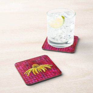 Coneflower Hard plastic coaster