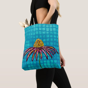 coneflower tote bag