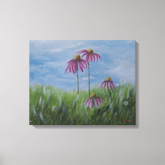 Coneflower Wishes Wrapped Canvas (Front)