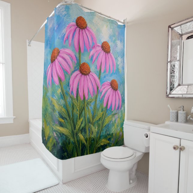 Coneflowers Shower Curtain (In Situ)