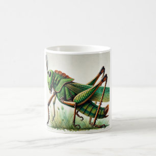 Coneheaded grasshopper 160724IREF218 - Watercolor Coffee Mug