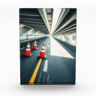 Cones in tunel photo block