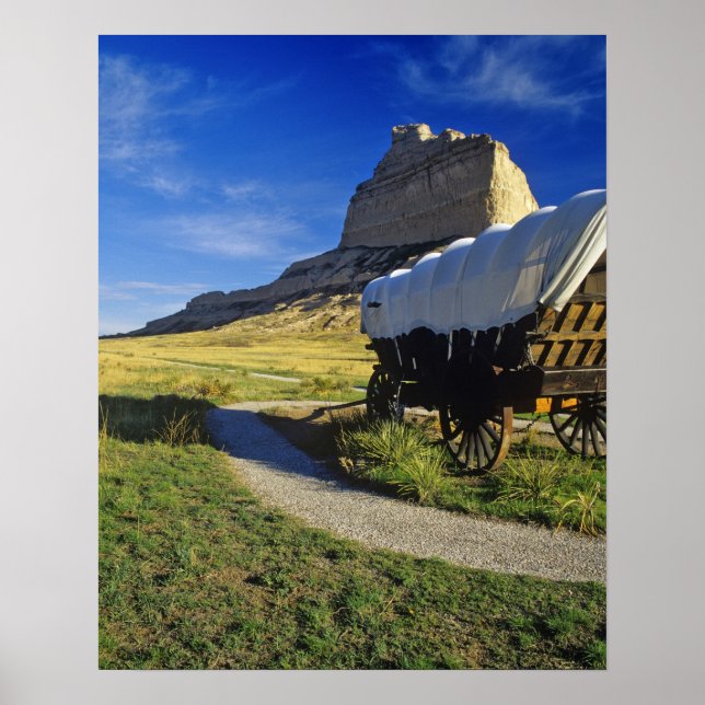 Conestoga wagon at Scottsbluff National Poster (Front)