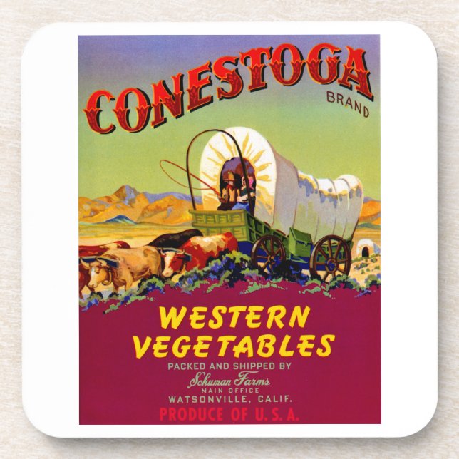 Conestoga Western Vegetables Coaster (Front)