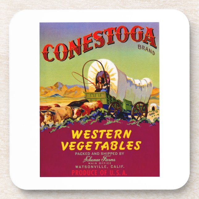Conestoga Western Vegetables Coaster (Front)