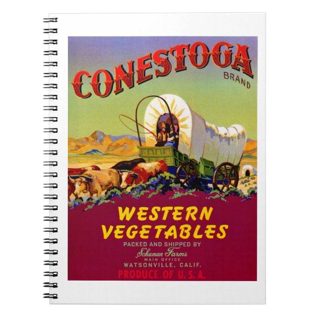 Conestoga Western Vegetables Spiral Notebook (Front)