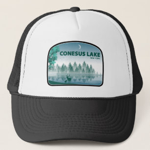 Conesus Lake New York Deer Trucker Hat