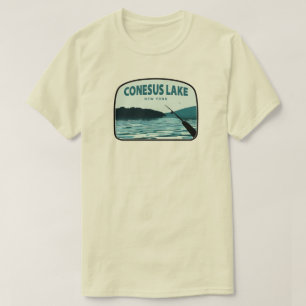 Conesus Lake New York Fishing Rod T-Shirt