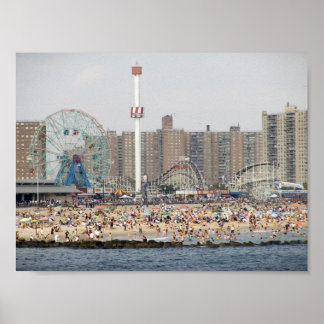 Coney Island Beach Poster