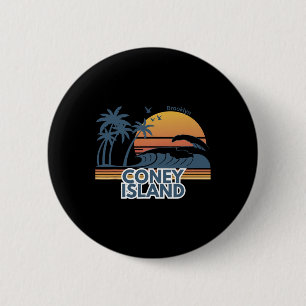 Coney Island Brooklyn Men Women Vacation Summer 6 Cm Round Badge