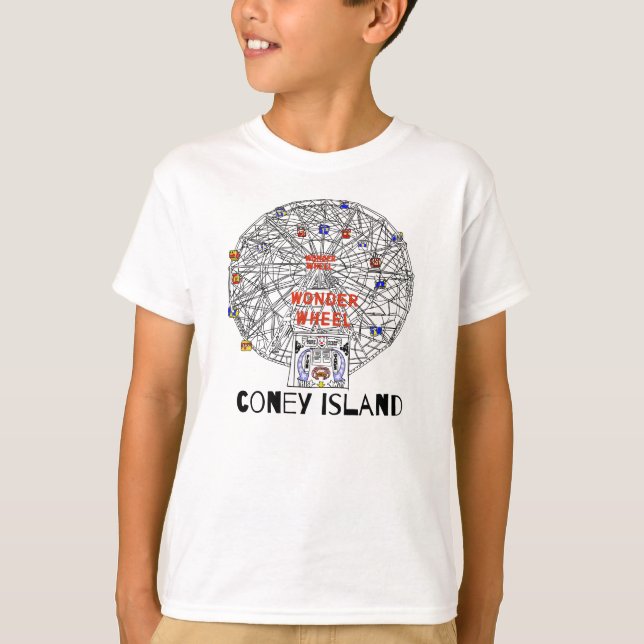 Coney Island Brooklyn New York City Ferris Wheel T-Shirt (Front)