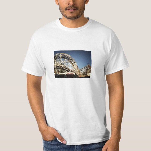 Coney Island Cyclone Roller Coaster, Brooklyn T-Shirt (Front)