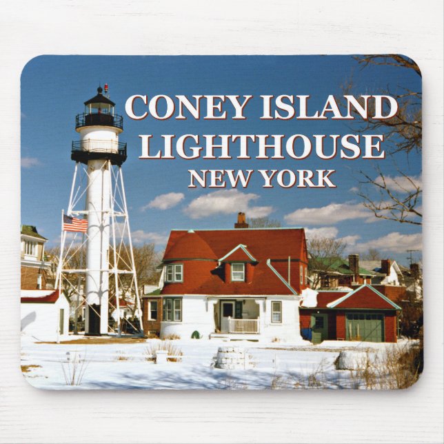 Coney Island Lighthouse, New York Mousepad (Front)