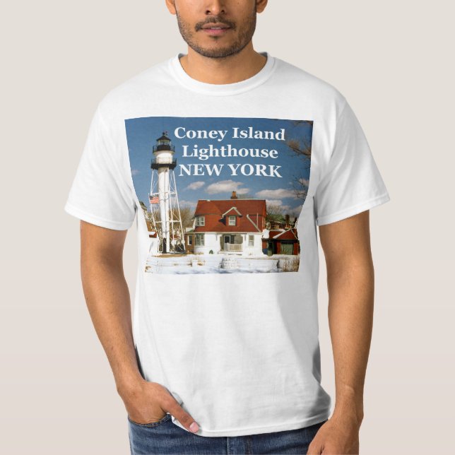 Coney Island Lighthouse, New York T-Shirt (Front)