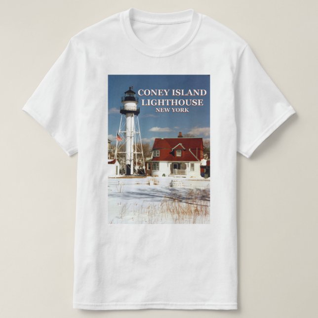 Coney Island Lighthouse, New York T-Shirt (Design Front)