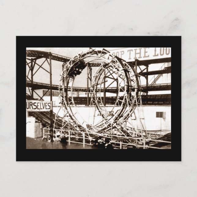 Coney Island Loop The Loop Roller Coaster Postcard (Front)