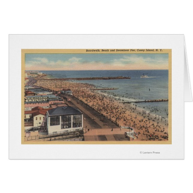 Coney Island, New York - Boardwalk, Beach (Front Horizontal)