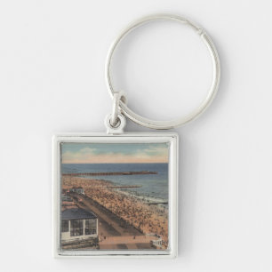 Coney Island, New York - Boardwalk, Beach Key Ring