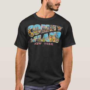 Coney Island New York NY Vintage Retro Souvenir T-Shirt