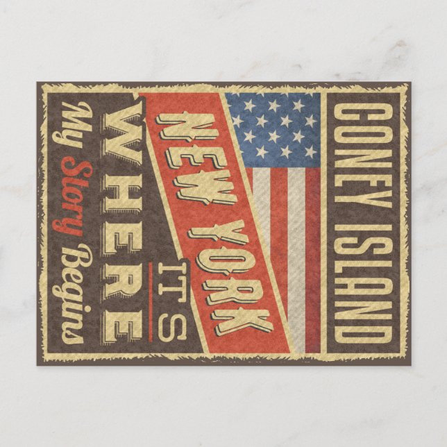 Coney Island New York Postcard (Front)