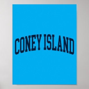 Coney Island New York Souvenir Retro Preppy Poster