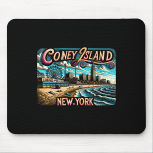 Coney Island New York Travel Summer Family Vacatio Mouse Pad